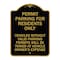 Signmission Permit Parking for Residents Vehicles w/o Valid Parking Permits Towe Alum, 18" x 24", BG-1824-23329 A-DES-BG-1824-23329 - alternate 1